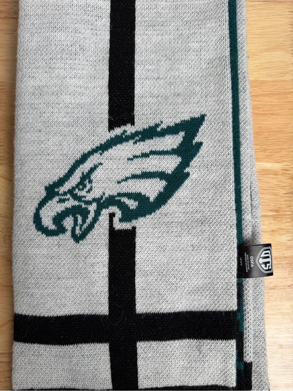 NFL Philadelphia Eagles Teal, White & Black Knit Scarf